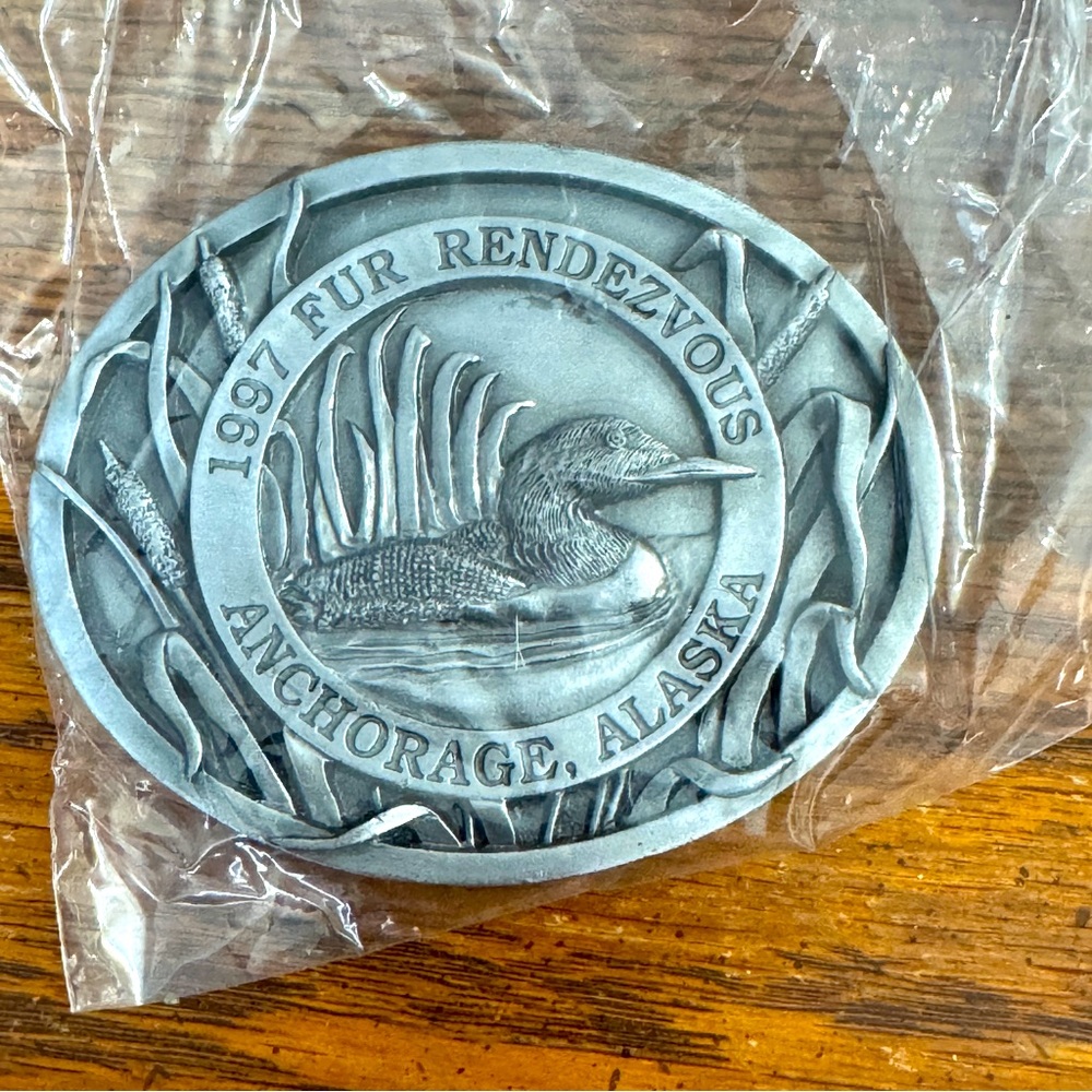 Anchorage Alaska Fur Rendezvous belt buckle